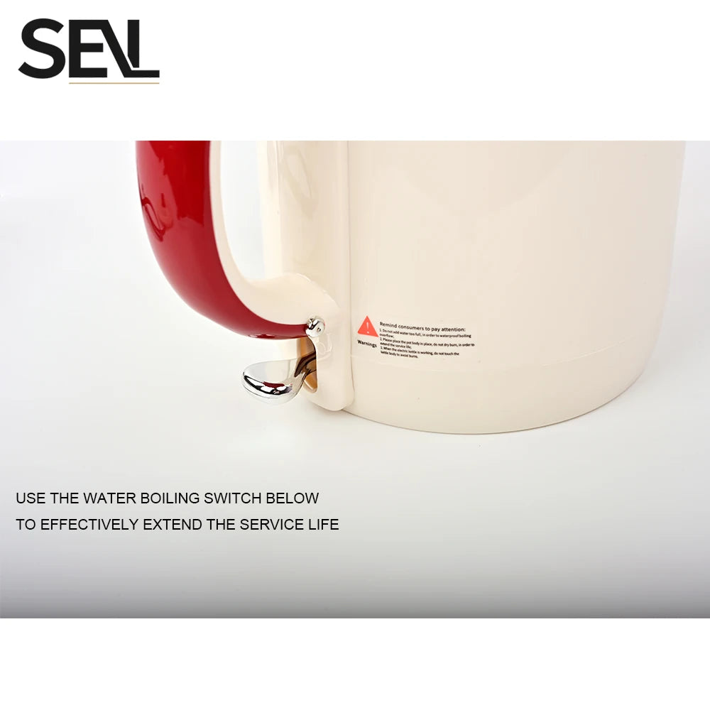 1.0L Anti-Scald Electric Kettle, Seamless Electric Kettle, 304 Stainless Steel Household Fast Boiling Kettle for Coffee Brewing