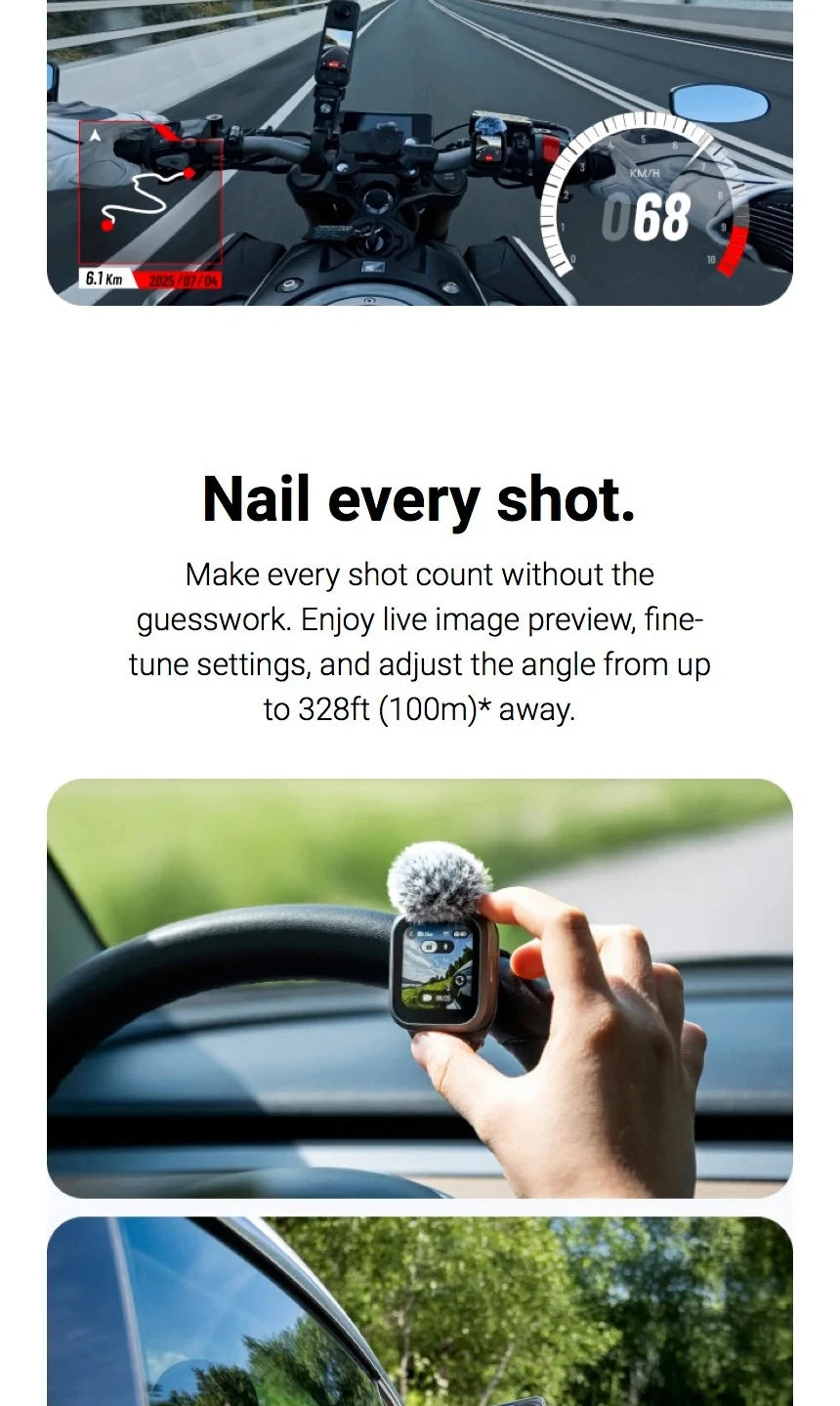 Insta360 X5 GPS Preview Remote With Built-in Mic All-in-one Watch Control For Ace Pro 2 Original Accessories