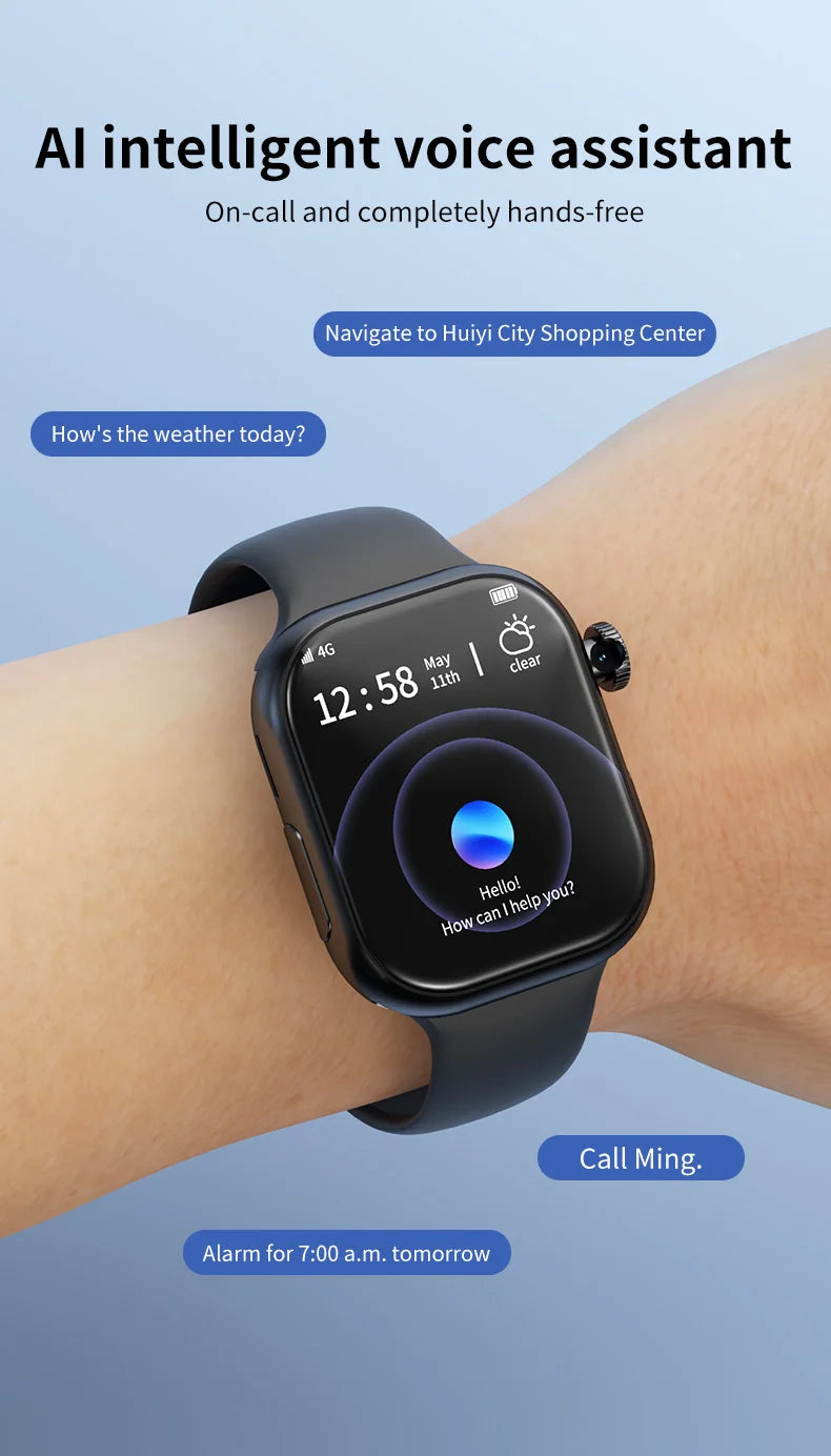 Goldenspike VP19 Smart Watch 2.29inch Amoled Smartwatch Android 9.0 Sim Card With 800W HD Rotary Camera GPS WIFI APP Store 256GB