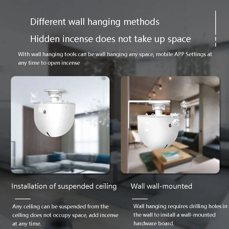 500m³ Room Fragrance Diffuser Essential Oil Aroma Diffuser For Ceiling Home Scent Device Aromatherapy Machine Smart APP Control