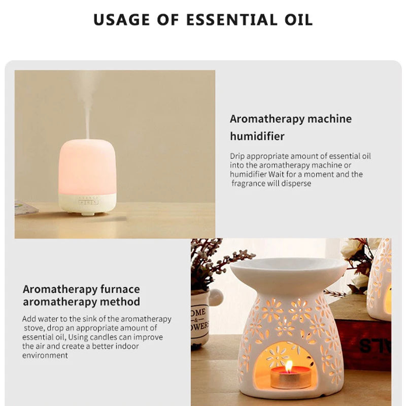 10ml Incense Water Soluble Essential Oil Lavender Tea Tree Lemon Rose Ocean Scent Humidifiers Refreshing Relax Releasing Stress
