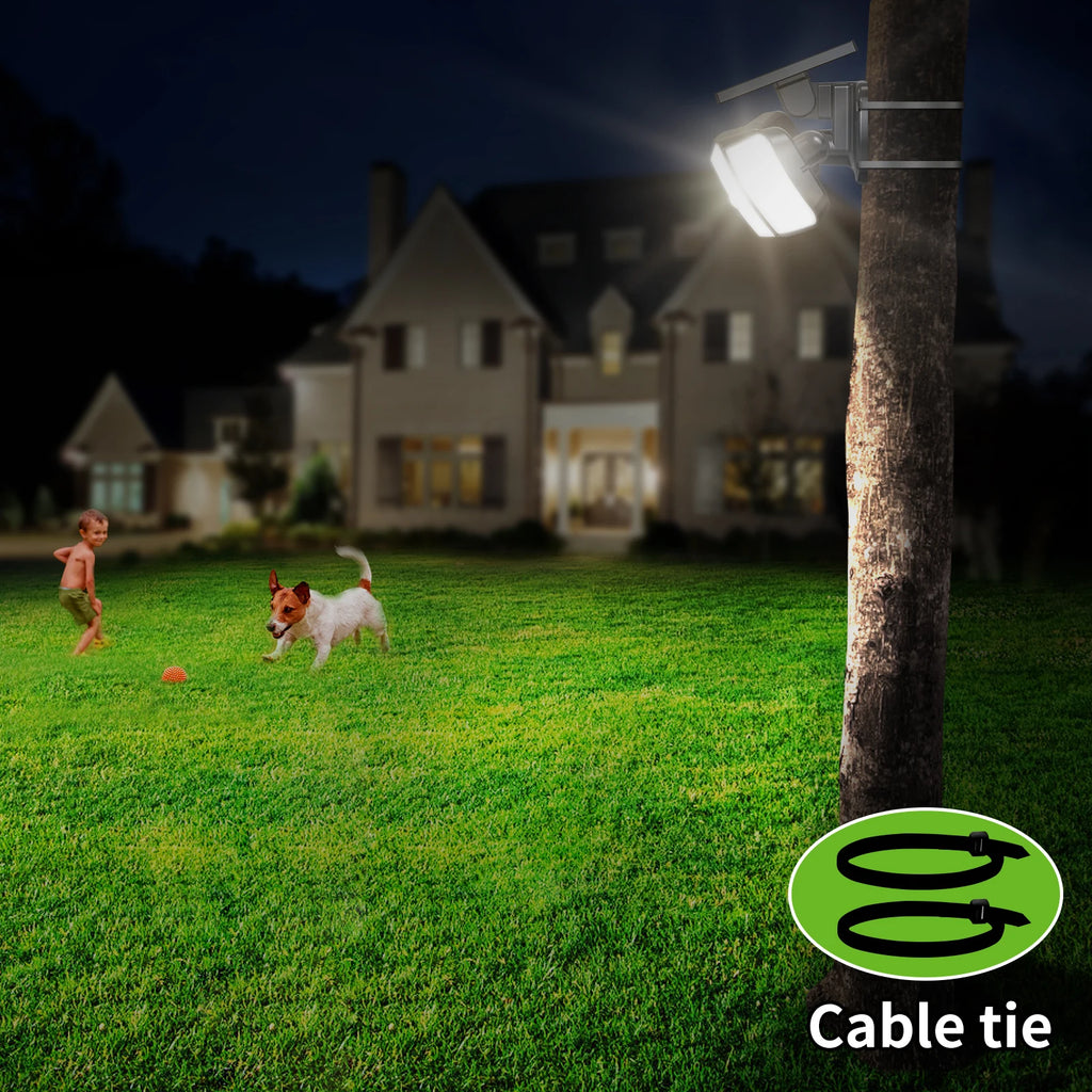 6000mah Light All Night Outdoor Solar Lights With 3 Modes Two Motion Sensors Wall Lamp Street Light For Garden Yard Path Garage