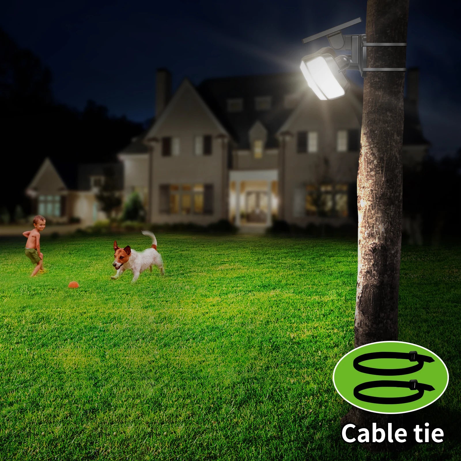 6000mah Light All Night Outdoor Solar Lights With 3 Modes Two Motion Sensors Wall Lamp Street Light For Garden Yard Path Garage