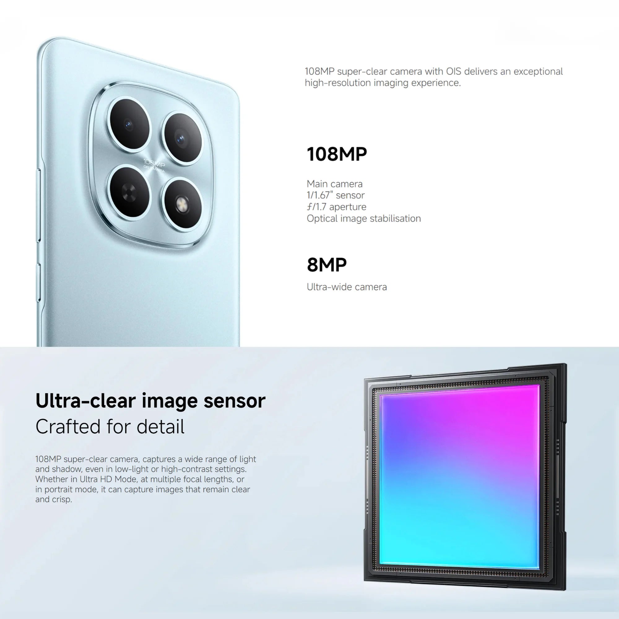 Xiaomi Redmi Note 15 5G 6+128GB Global Version Snapdragon® 6 Gen 3 Mobile Platform 6.77" 120Hz Display 108MP Camera 5520mAh 45W