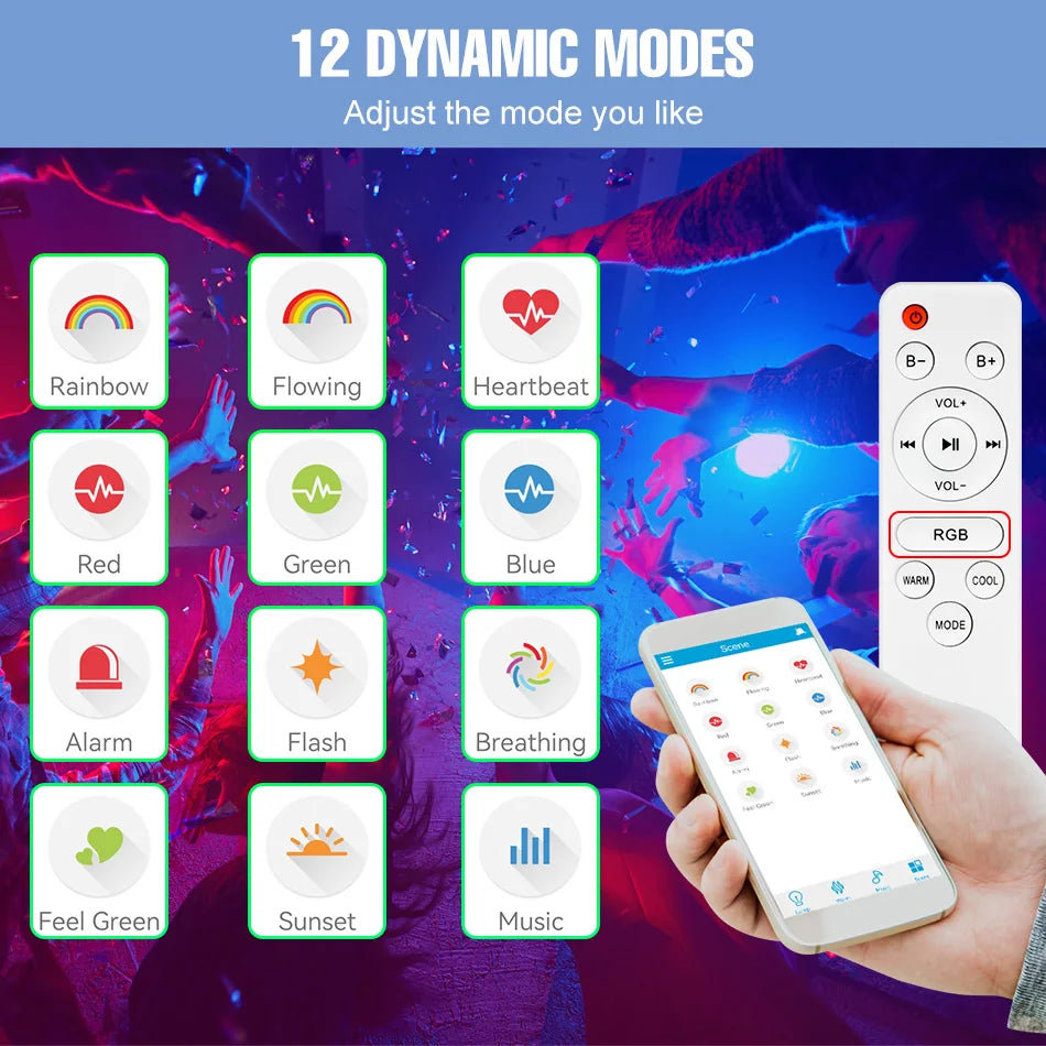 100W RGB LED Smart Ceiling Light AC100-240V Bluetooth Connection APP Remote Control Dimmable Chandelier With Speakers Music Lamp