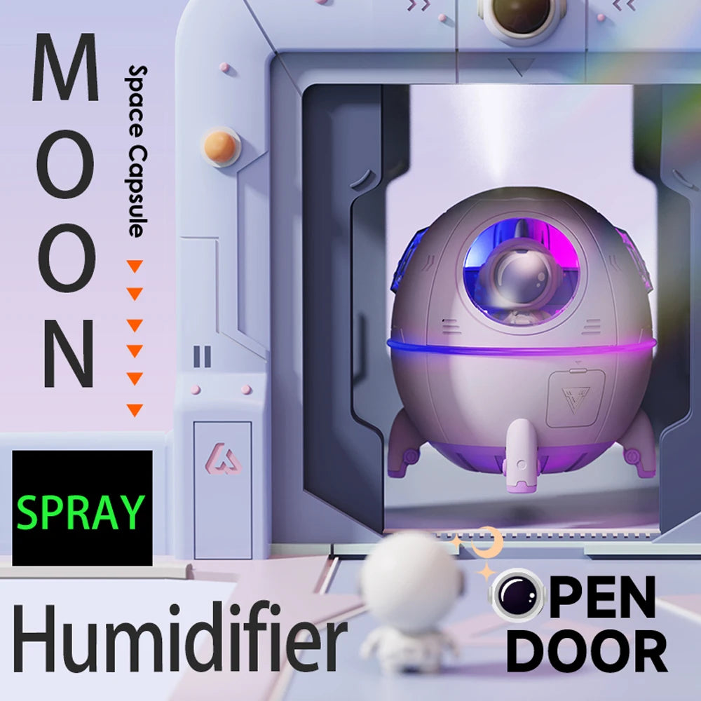 220ML Desktop Humidifier Portable USB Astronaut Air Humidifier Diffuser for Home With Colorful Light