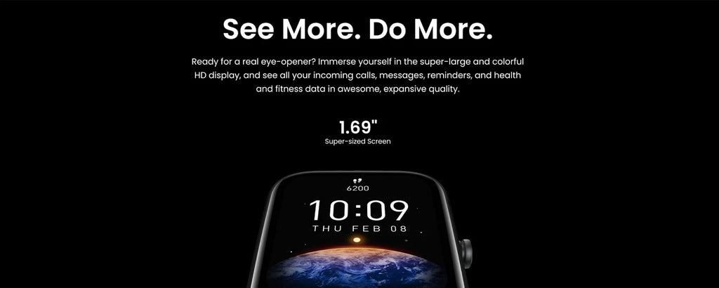 Amazfit Bip 3 Smartwatch For Men Women Birthday Gift Blood-oxygen Saturation Measurement  5ATM Waterproof 60 Sports Modes95New