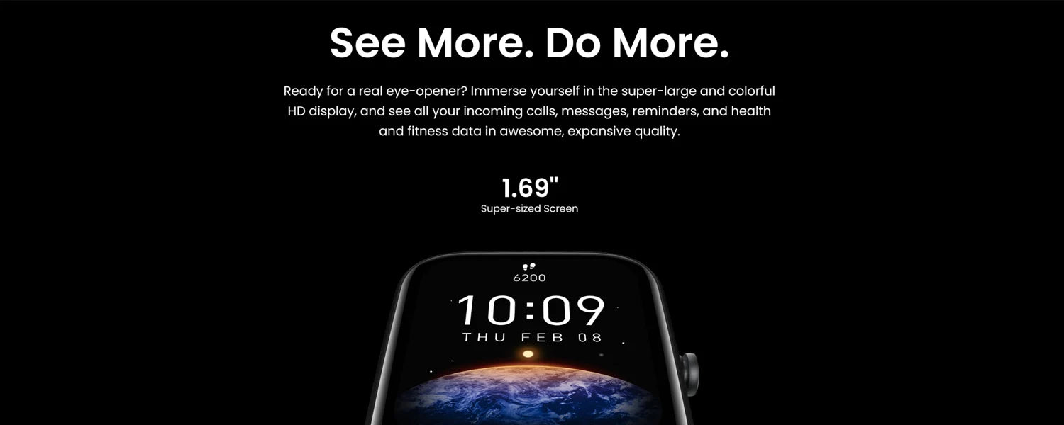 Amazfit Bip 3 Smartwatch For Men Women Birthday Gift Blood-oxygen Saturation Measurement  5ATM Waterproof 60 Sports Modes95New
