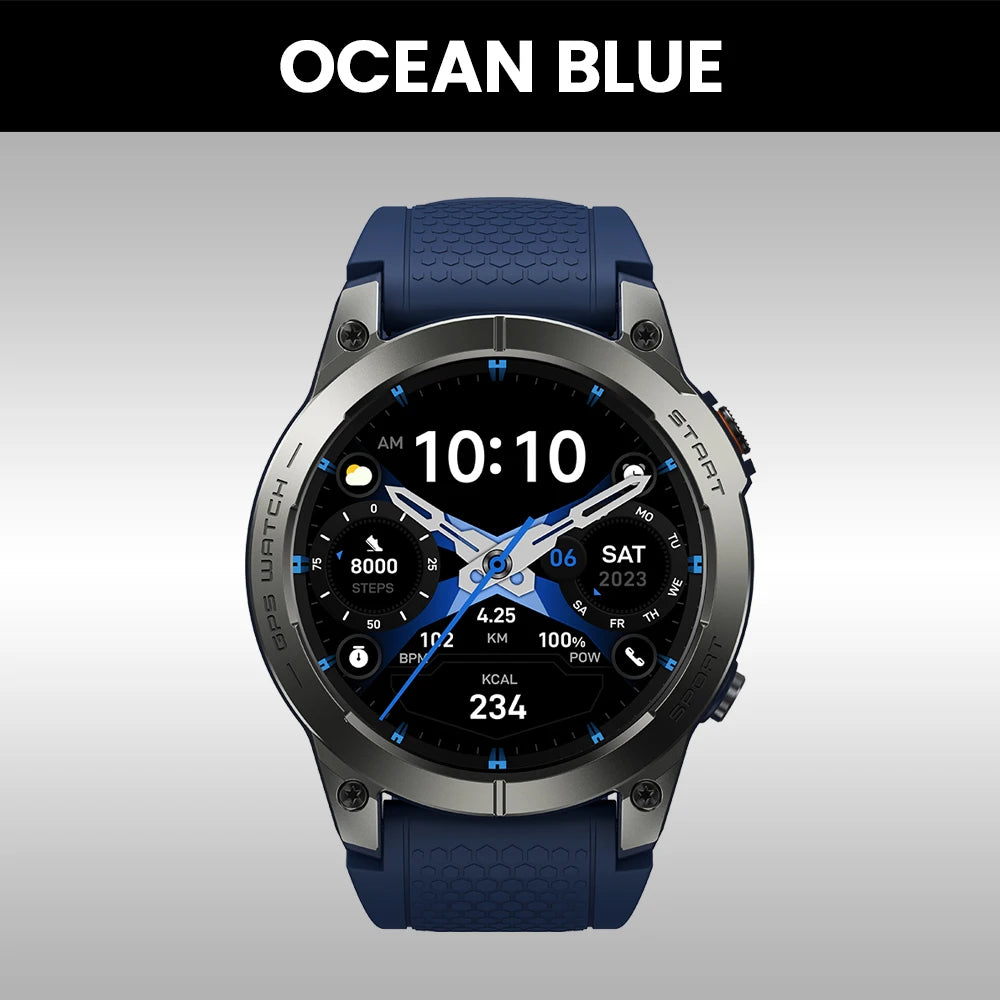 [2024 World Premiere] Zeblaze Stratos 3 Pro GPS Smart Watch Built-in GPS 1.43'' AMOLED Display Bluetooth Phone Calls For Man