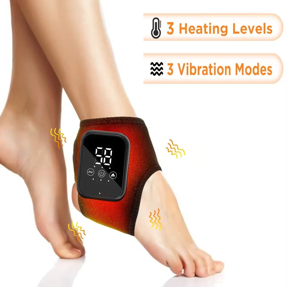 Cordless Heating Ankle Wrist Massager Electric Foot Hand Vibration Massager Warm Ankle Brace Joint Sprain Support Wristband