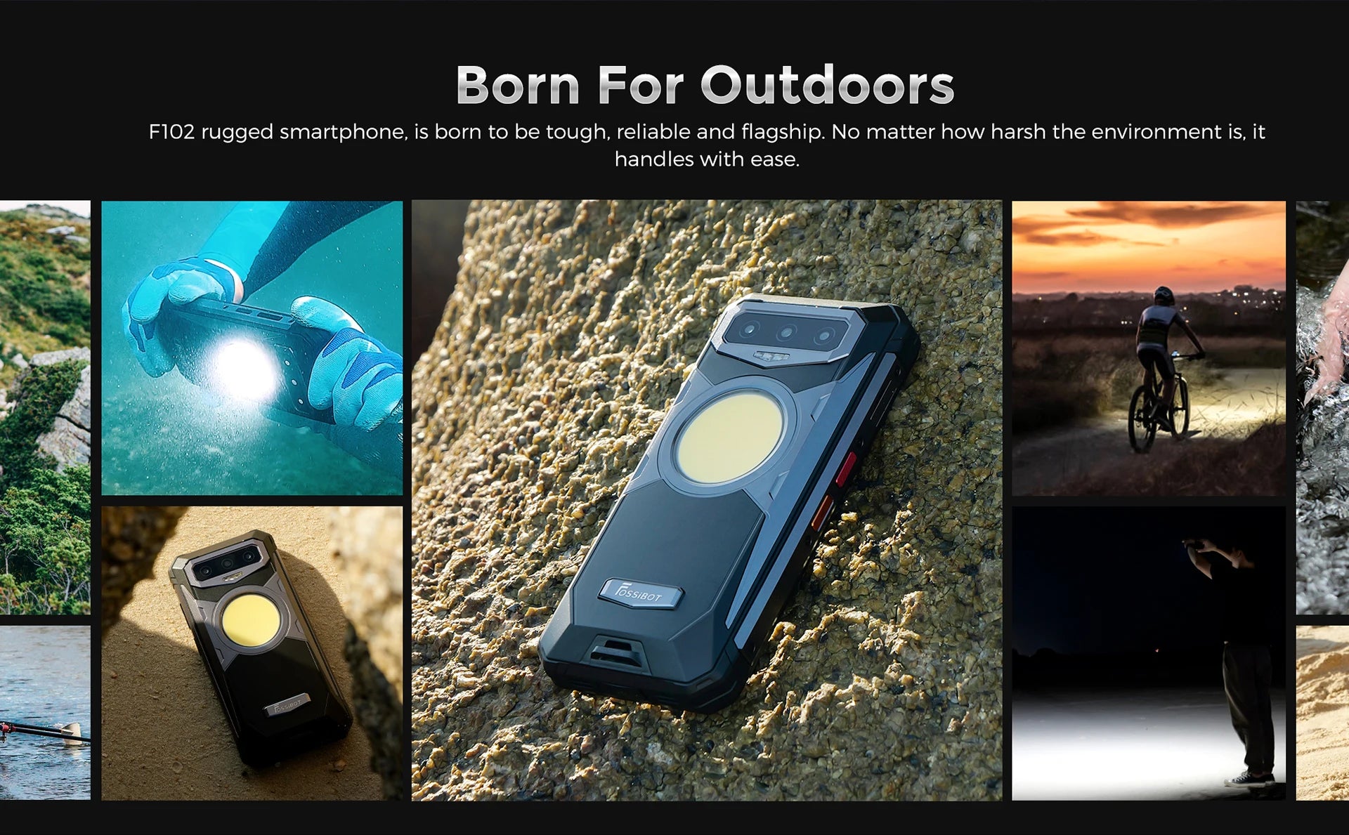 FOSSiBOT F102 Rugged Smartphone 16500mAh 20GB+256GB Android 13 Cell Phone 120HZ 6.58 FHD+IPS Display  Helio G99 Mobile Phone NFC