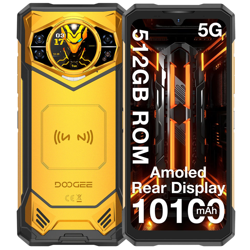 DOOGEE S200 X 5G Rugged Phone 6.72" 120Hz Dimensity 7050 12GB+512GB AI Triple Camera 10100mAh Battery NFC 5g Smartphone