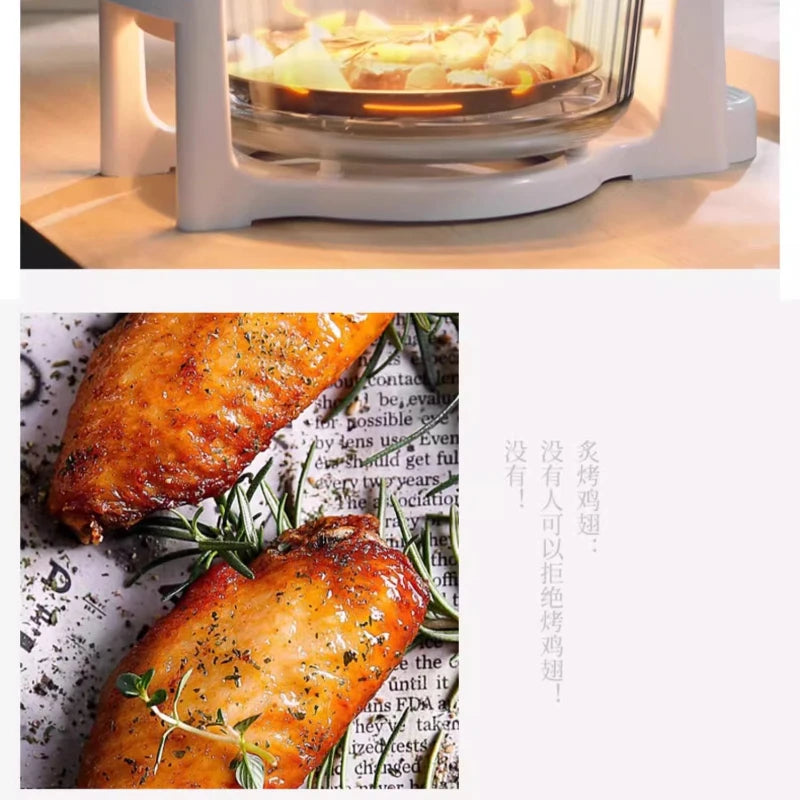 Visual Air Fryer New Household 17L Large Capacity Multi-Functional Glass Electric Fryer French Fries Machine