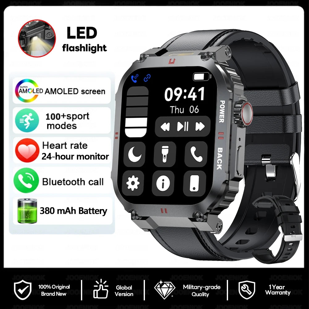 2026 New Military GPS Smart Watch Men 1.91" AMOLED Screen IP68 Waterproof Sports Fitness Tracker BT Call Smartwatches