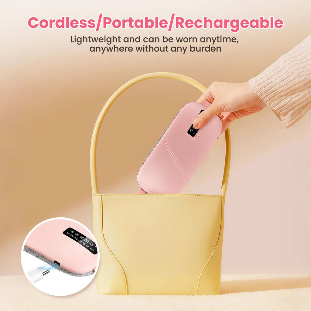 Women's Intelligent Menstrual Heating Belt 5-Speed Heat 4-Speed Vibration Massage Womb Warmer Nuangongbao Period Relief Waist Mat