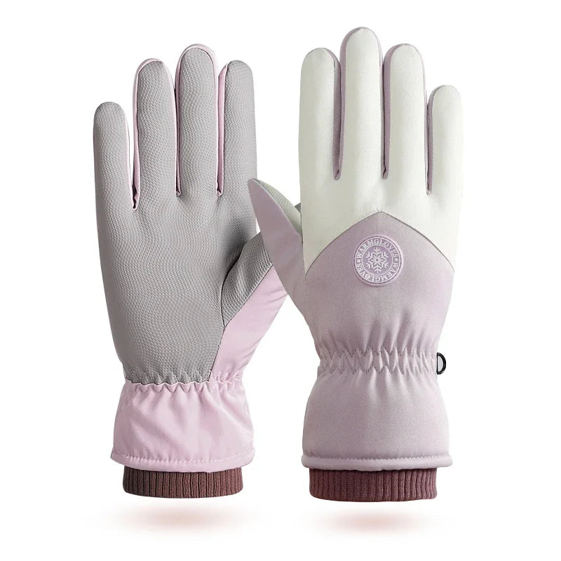 Winter Couple Ski Gloves Thickened Thermal Gloves Adjustable Close Non-slip Touch Screen Gloves Waterproof Cold-proof