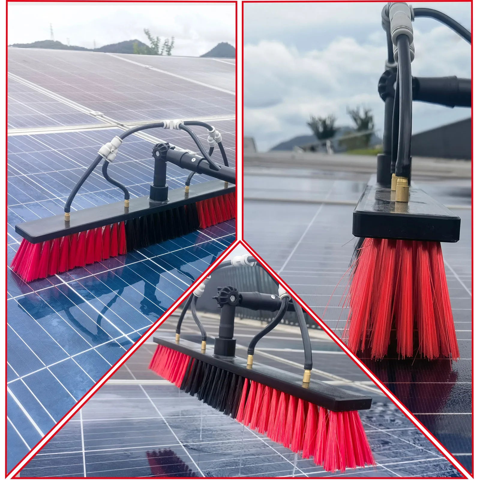 CNHOPOLE Accessory for water fed pole brush head window solar panel cleaning(without pole)