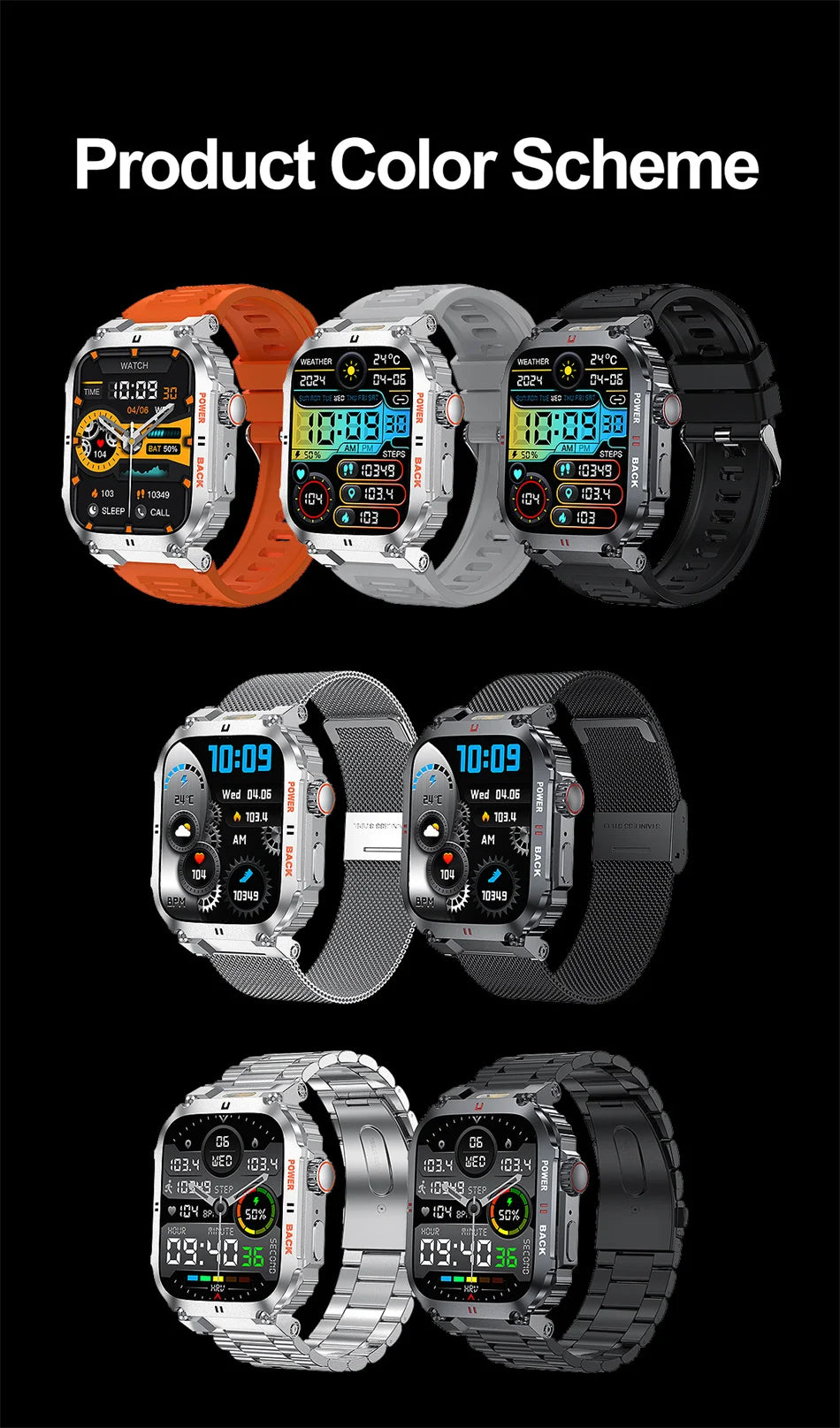 2026 New Military GPS Smart Watch Men 1.91" AMOLED Screen IP68 Waterproof Sports Fitness Tracker BT Call Smartwatches