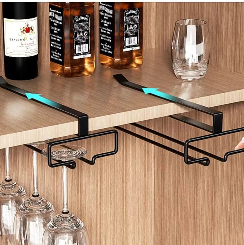Hanging Red Wine Glass Storage Rack, Home High Footed Cup Storage Rack Without Punching Holes, Inverted Drain Rack