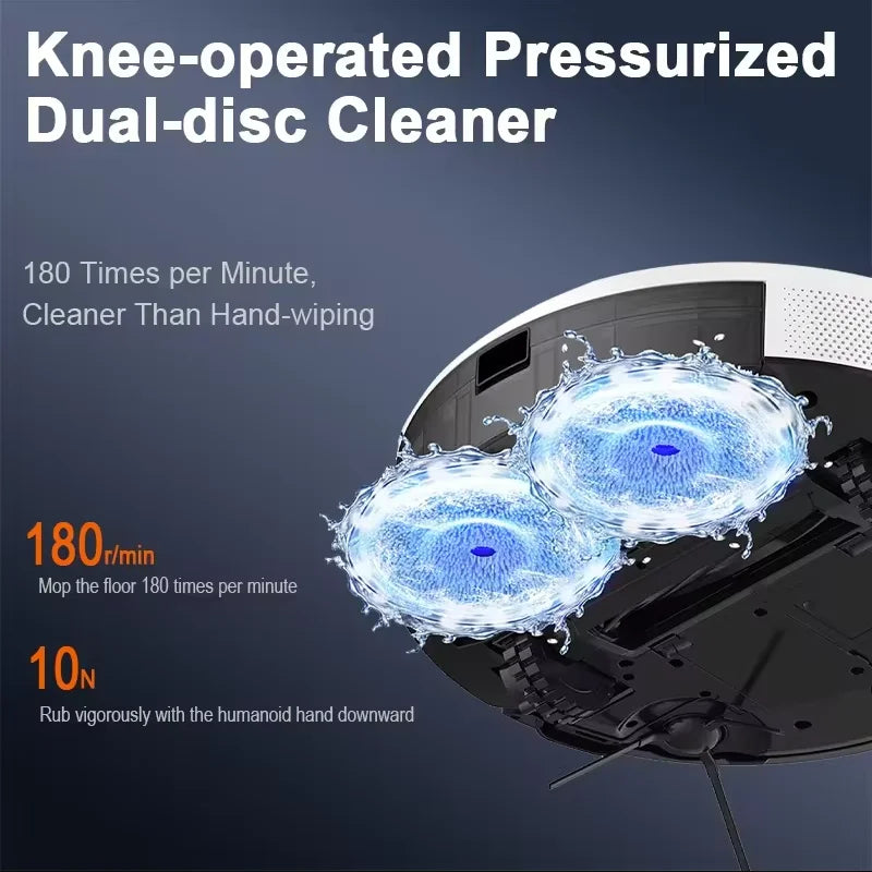 Low Mop Self Smart Home Robot Vacuum Cleaner Mop Self Empty APP Control Sweeper 12000Pa VSLAM 5200mAh Low Noise for Carpet clean