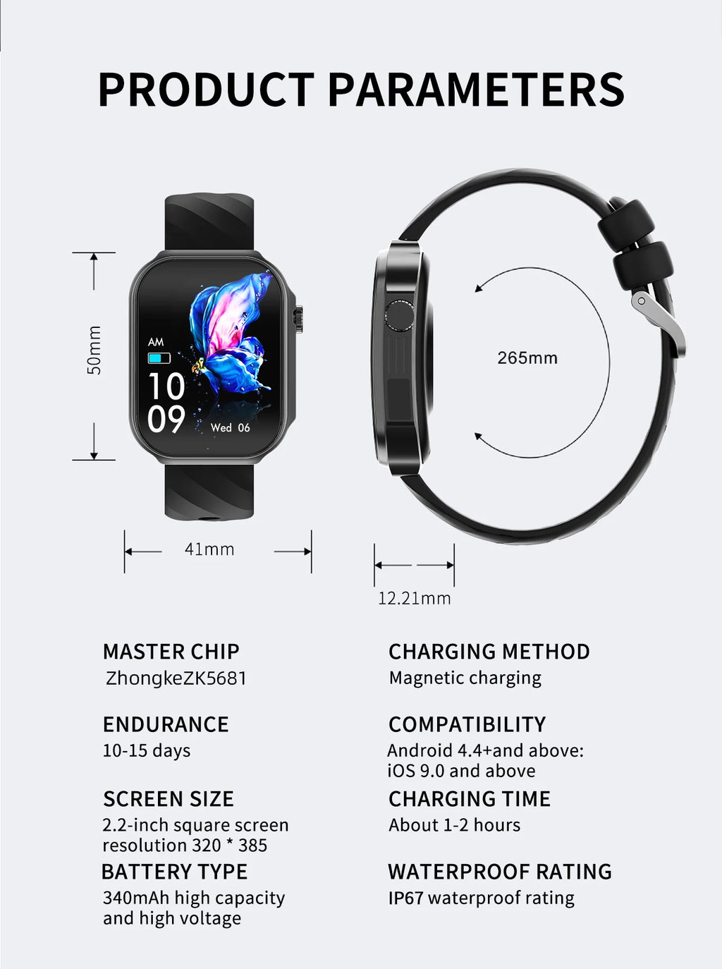 3D Curved Screen Smart Watch 2.2" Large HD Display Bluetooth Call Waterproof Flashlight Outdoor Sport Smartwatch Women 2026 New