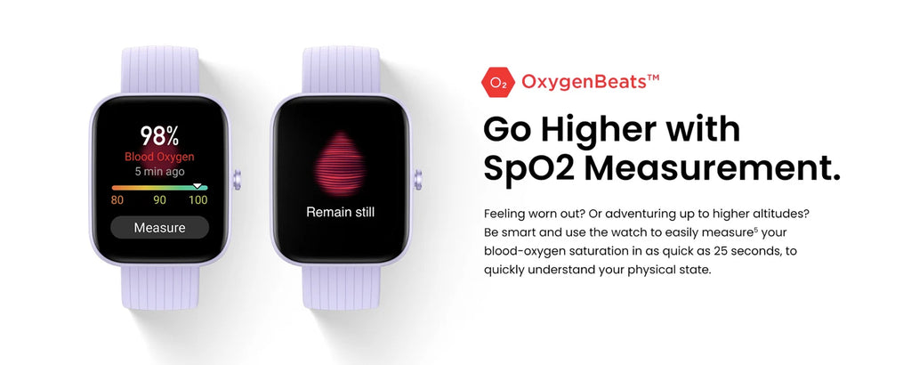 Amazfit Bip 3 Smartwatch For Men Women Birthday Gift Blood-oxygen Saturation Measurement  5ATM Waterproof 60 Sports Modes95New