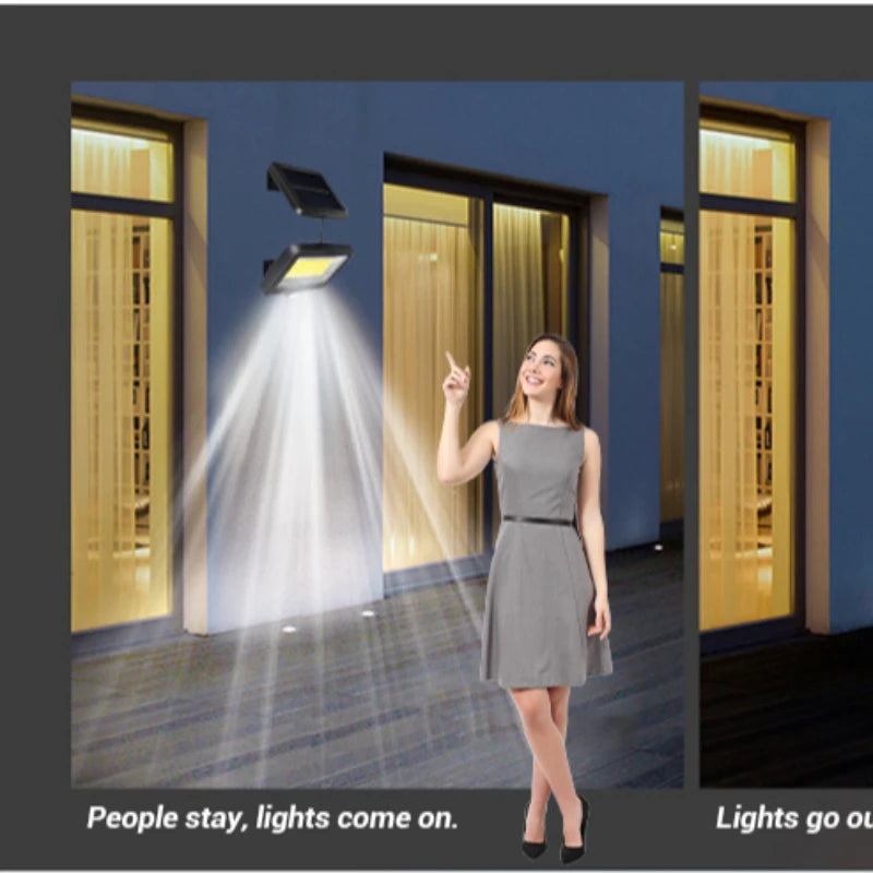 Super Bright Motion Sensor Solar Split Lights Garden Decoration 3 Modes Outdoor IP65 Waterproof Emergency Wall Courtyard Lamp
