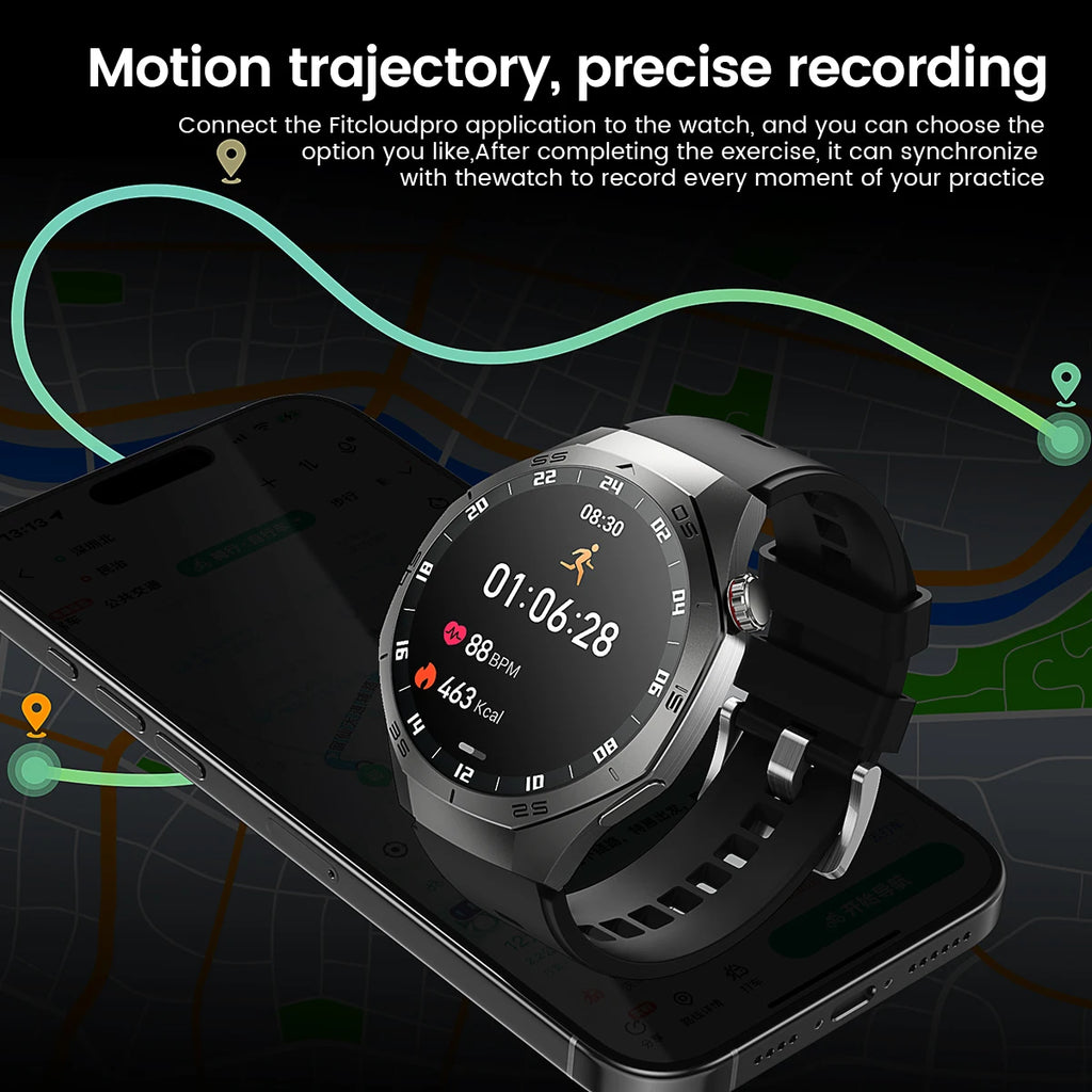 Smart Watch 5 Pro GPS NFC Smartwatch Men 360*360 AMOLED Screen Heart Rate Monitor Bluetooth Call IP67 Waterproof Men Smartwatch