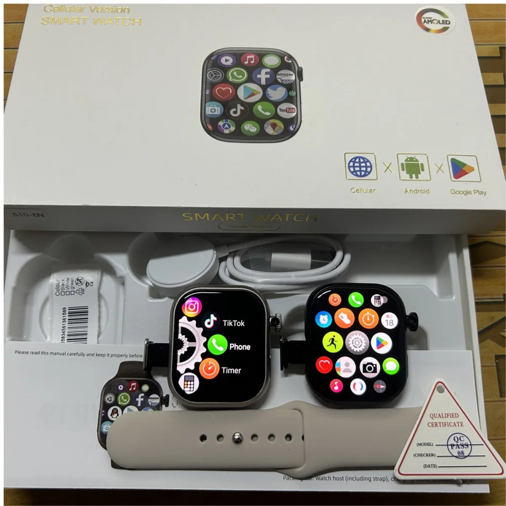 Goldenspike VP19 Smart Watch 2.29inch Amoled Smartwatch Android 9.0 Sim Card With 800W HD Rotary Camera GPS WIFI APP Store 256GB