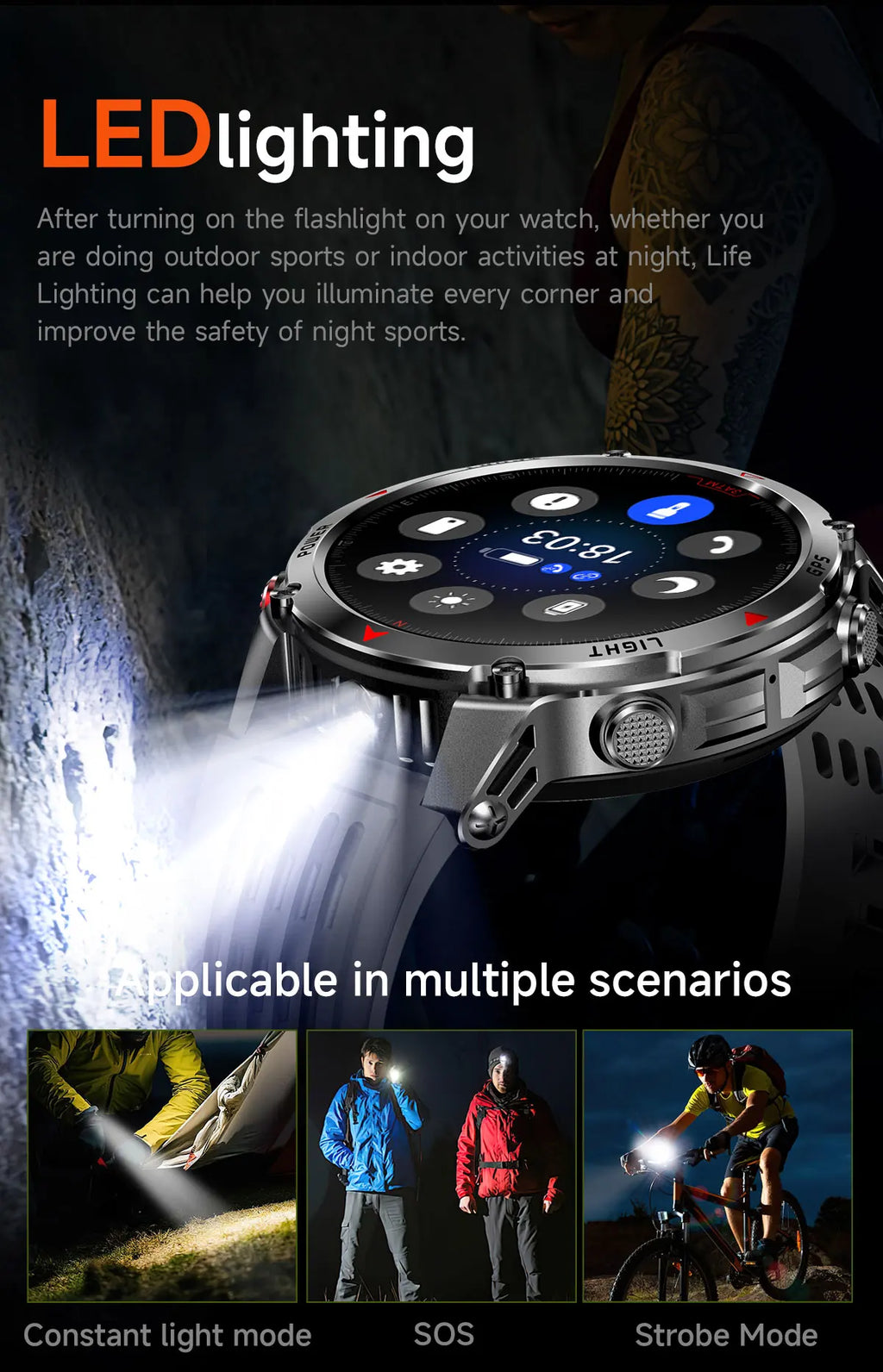 T-Rex 3 Pro Military Grade AGPS Smart Watch 10ATM Waterproof Dual-band GNSS Compass Altimeter AMOLED Swim Sports Smart Watch Men