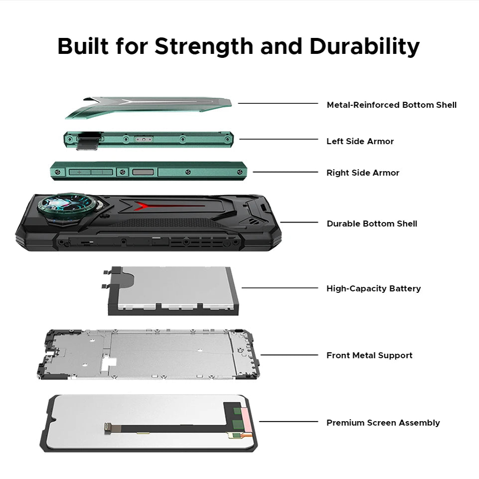 DOOGEE S200 Ultra 5G Rugged Phone 48GB+1TB Dimensity 7400 11000mAh Battery 66W 6.72” FHD+120Hz Breathing Light NFC Smartphone