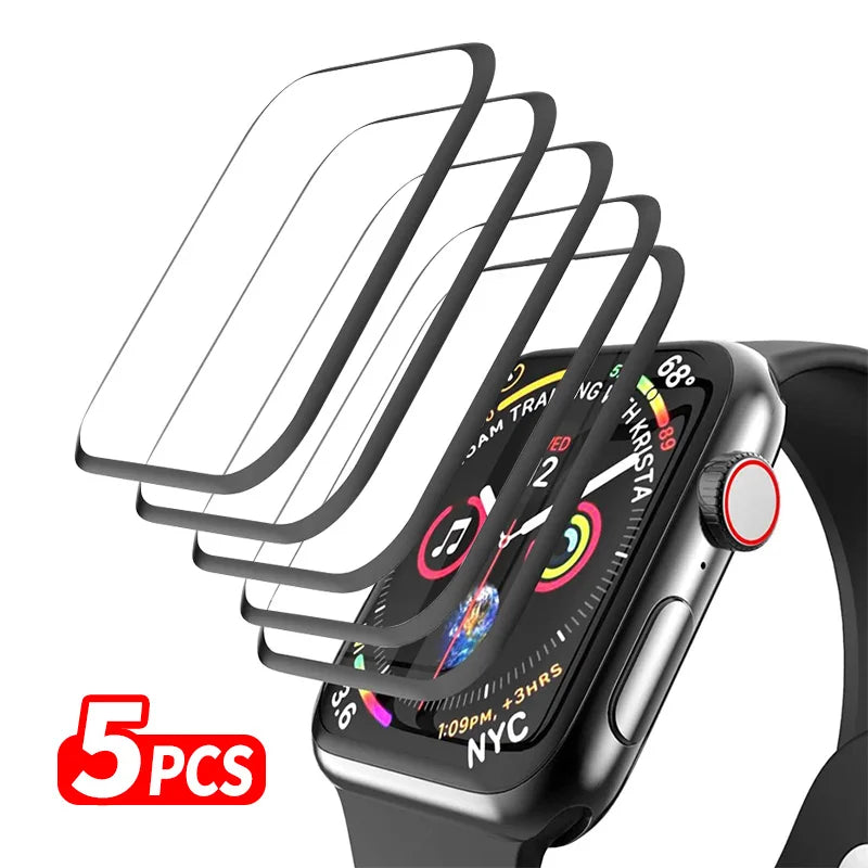 5PCS Screen Protector for Apple Watch Ultra 3 2 49MM 40MM 41MM 42MM 44MM 45MM 38MM Soft Film for iWatch Series 11 10 9 8 7 6 SE