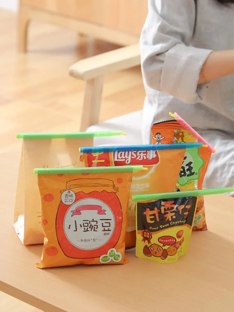 Bag Clip Food Snack Bag Sealing Clip Sealing Stick Food Preservation Sealer Reusable Kitchen Storage Organizer
