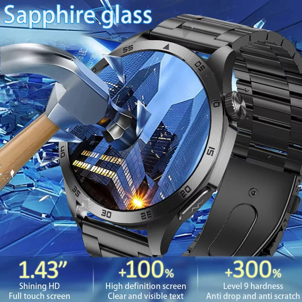 For iOS Android New Health Measurement SmartWatch Men Blood Oxygen Uric Acid ECG+PPG Body Blood Pressure HD Bluetooth Call Watch
