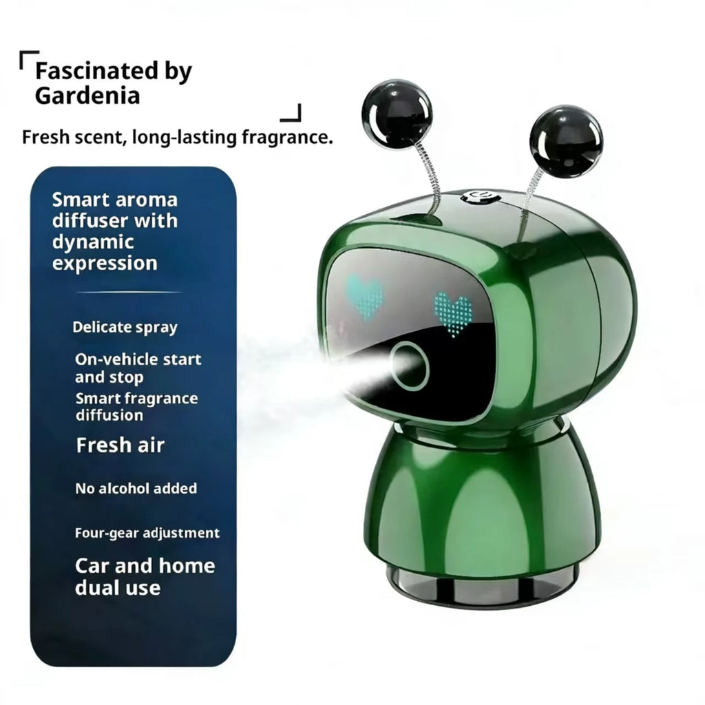 Smart Robot Car Air Vent Perfume Clip Auto On/Off with Car Start New Spring Summer Style Long Lasting Fragrance Odor Eliminator