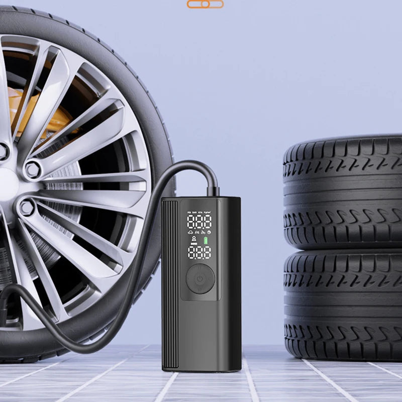 Portable 150Psi Rechargeable Electric Tire Inflator for Car Bicycle Digital Air Compressor Football Motocycle Inflator Pump