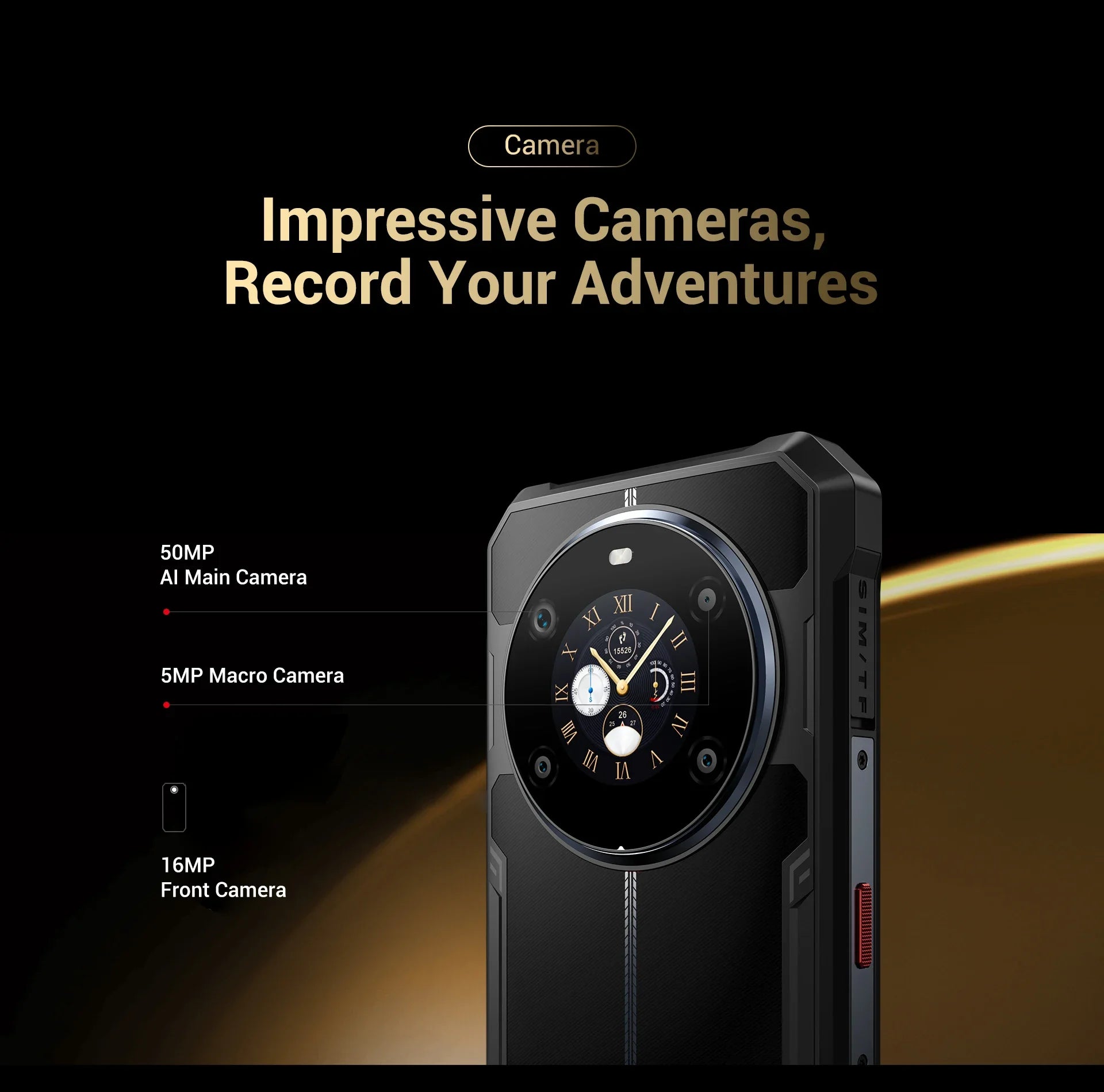 Fossibot F109 Smartphone 8GB 256GB 5G Rugged Phone 10600mAh 6.745" Display 50MP Camra Dual Screen Face Unlock Android 14 NFC