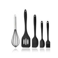 5 Pieces Cooking Utensils Silicone Baking Set Cooking Utensils Rubber Kitchen Utensils Baking Cooking Mixing Tools