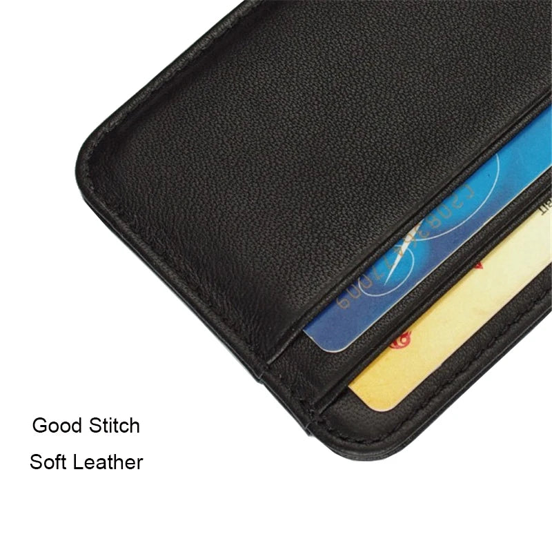 Real Leather Credit Card Holder Luxury Card Wallet Business Cardholder Slim Thin Small Wallet Sheepskin Card Bag for Men Women