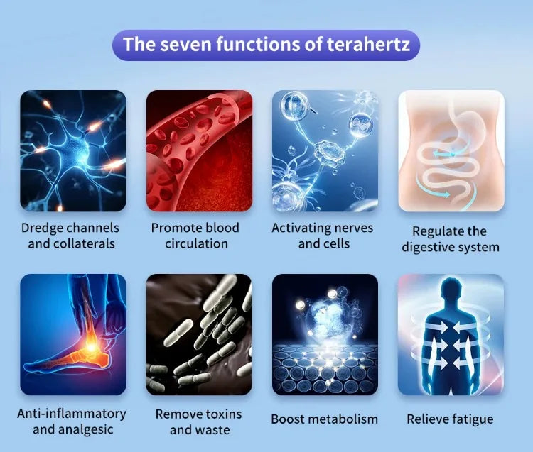 Tera Hertz Frequency Therapy Device Terahertz Cell Energy Instrument Heating Therapy Foot Massage Health Care Rehabilitation New
