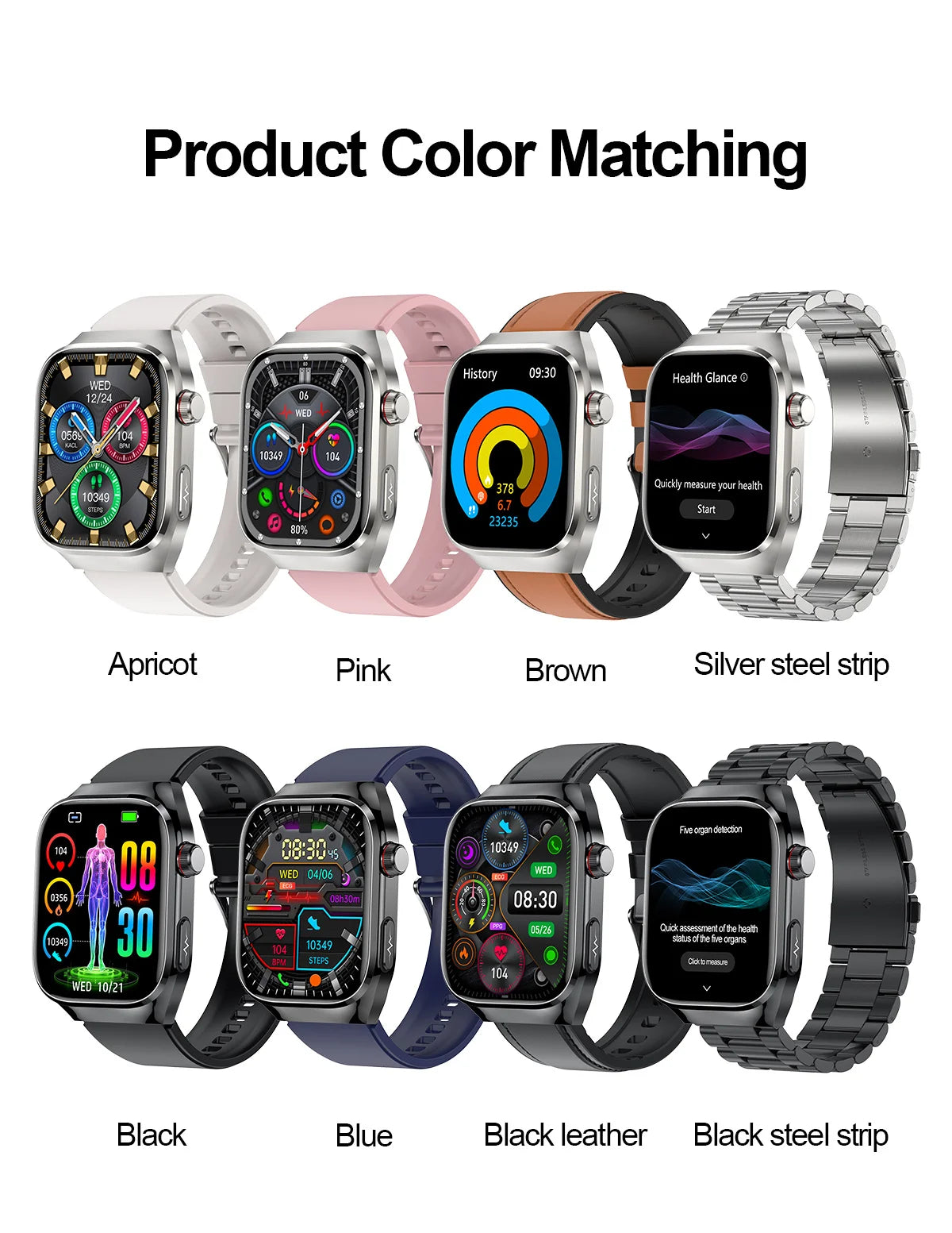 2025New Micro Physical Examination Smart Watch For Men Uric Acid Body Fat Five Organ Health Watches Bluetooth Call SmartBracelet