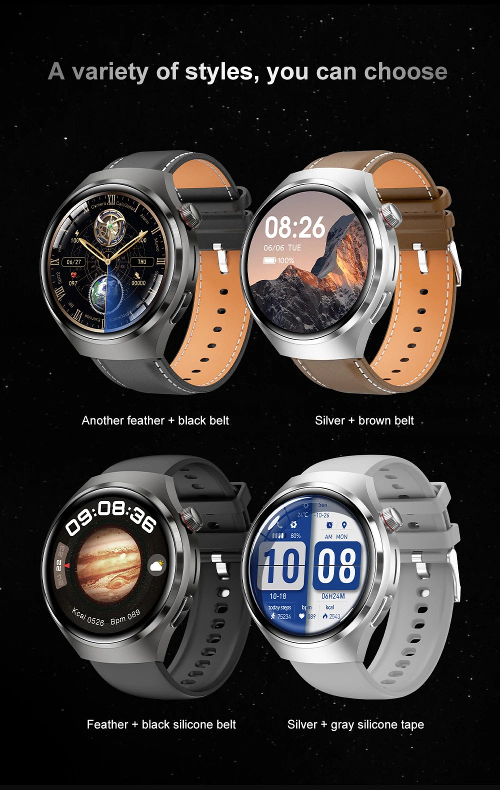 GEJIAN 2025 New TWS 2-in-1 Bluetooth Earphones Smart Watch Heart Rate Monitoring NFC BT call GPS Sports Trajectory Smartwatches