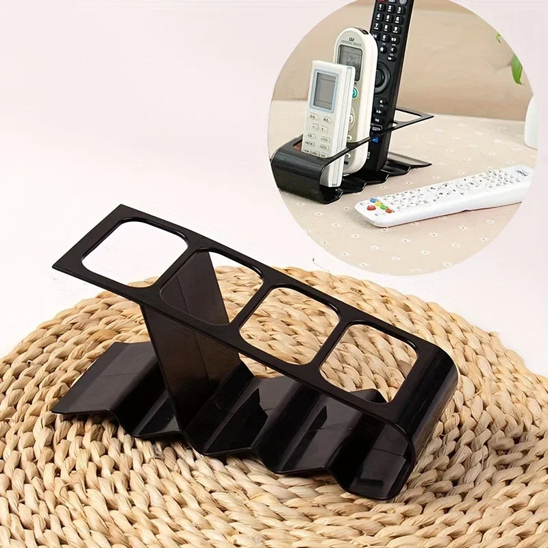 4 Compartment Remote Control Organizer Creative Desktop Storage Rack Plastic Holder Multi Purpose Desk Organizer