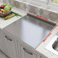Stainless Steel Cutting Board - Heavy Duty Non-Slip for Meat, Vegetables & Baking | Easy Clean with Safety Lip