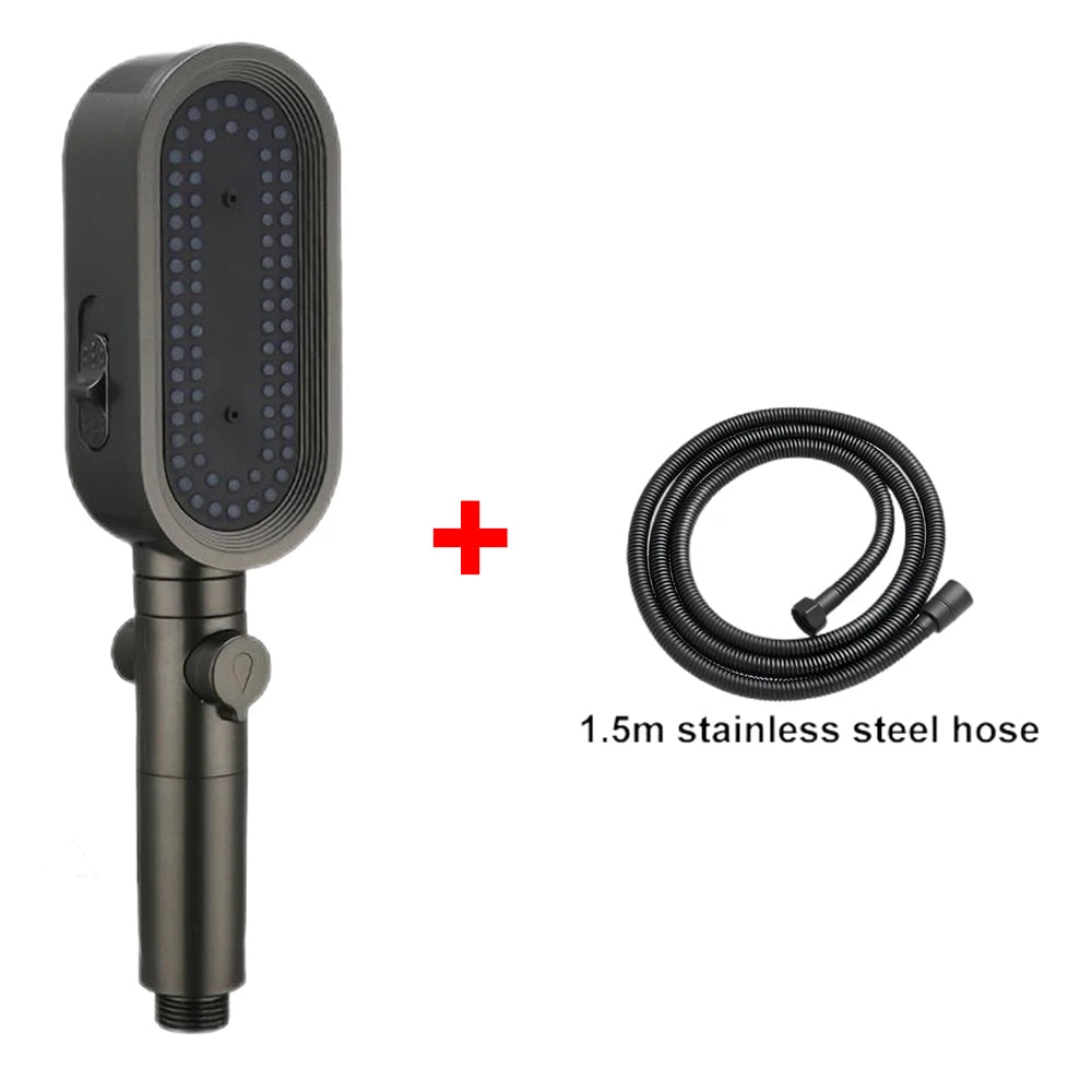 3 Modes Powerful Shower Head Anti-clogging and Easy To Clean Anti Anti-limescale Shower Head Handheld Flexible Bath  Shower Head