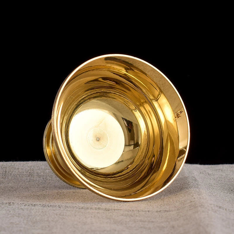 7pcs Brass Tantric Bowl Auspicious Luster Goblet Tibetan Bowl 5.7cm Holy Water Cup Buddhist Home's Gift Desktop Decorative