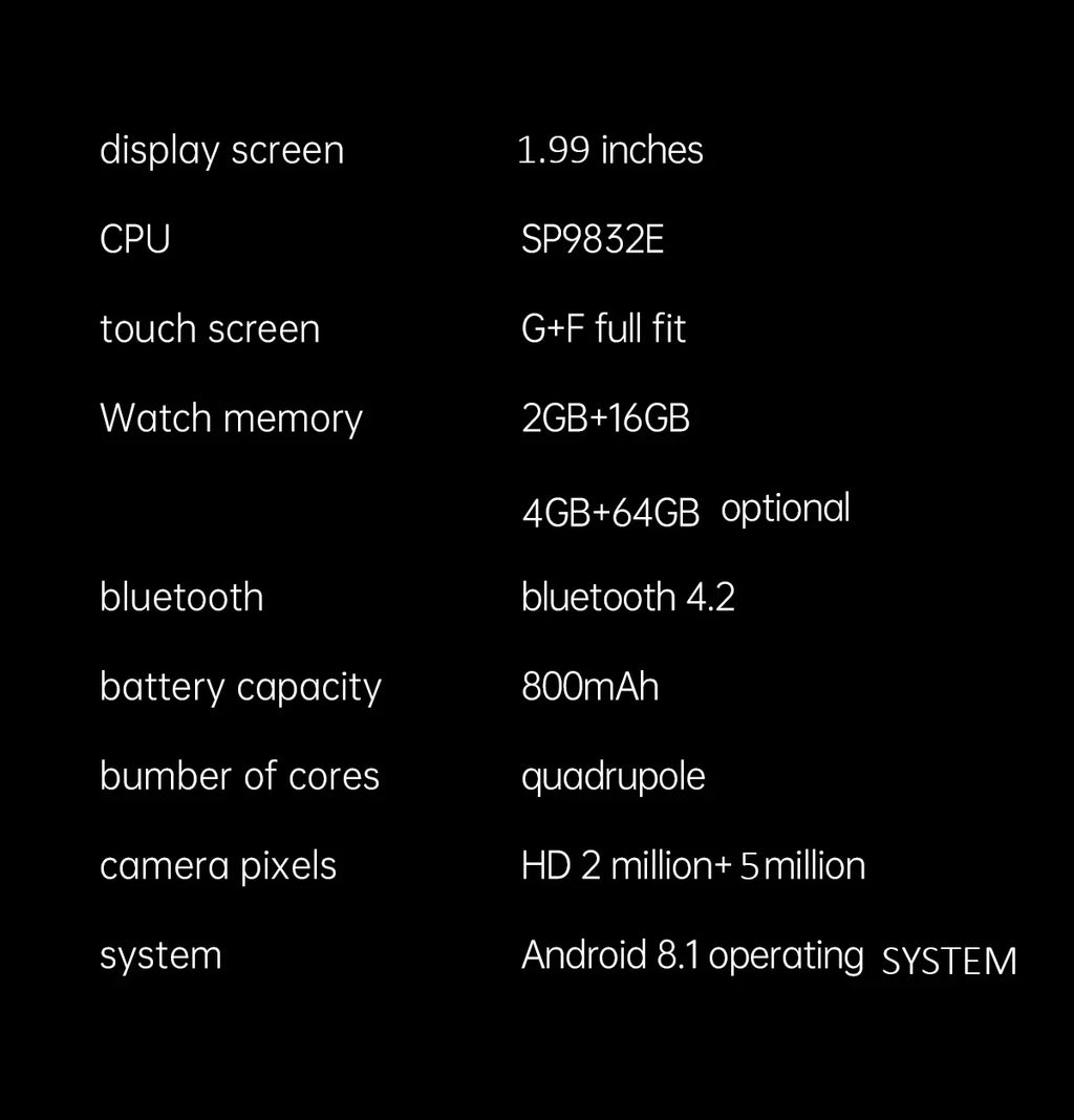 4G/5G SIM Card Wifi Smart Watch 64GB Large Memory APP Download 200W+800W HD Dual Camera Video Call Global Version Smartwatch Men