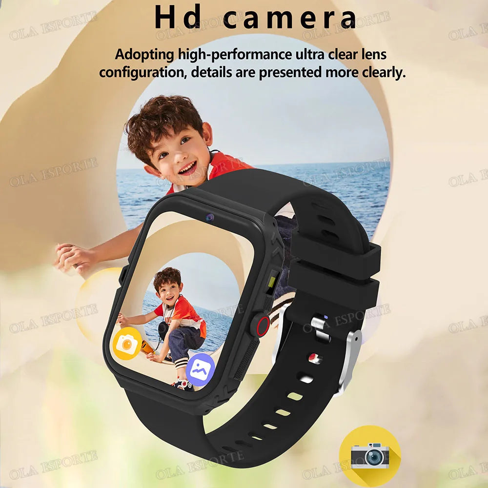New Smart Watch For Children HD Touch Screen Camera 18 Games Sleep Monitoring Alarm Clock Calculator Birthday Gift Boy Girl HW12