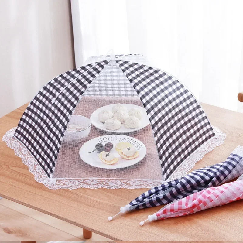 1PC Portable Umbrella Style Food Cover Anti Mosquito Meal Cover Lace Table Home Using Food Cover Kitchen Gadgets Cooking Tools