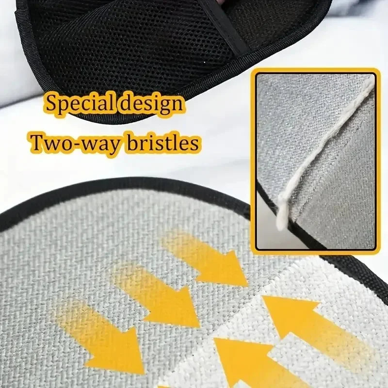 Static Pet Hair Removal Gloves - Grooming & Deshedding Gloves for Dogs Cats - Works on Sofa Carpet Clothes - Multi-Surface Brush